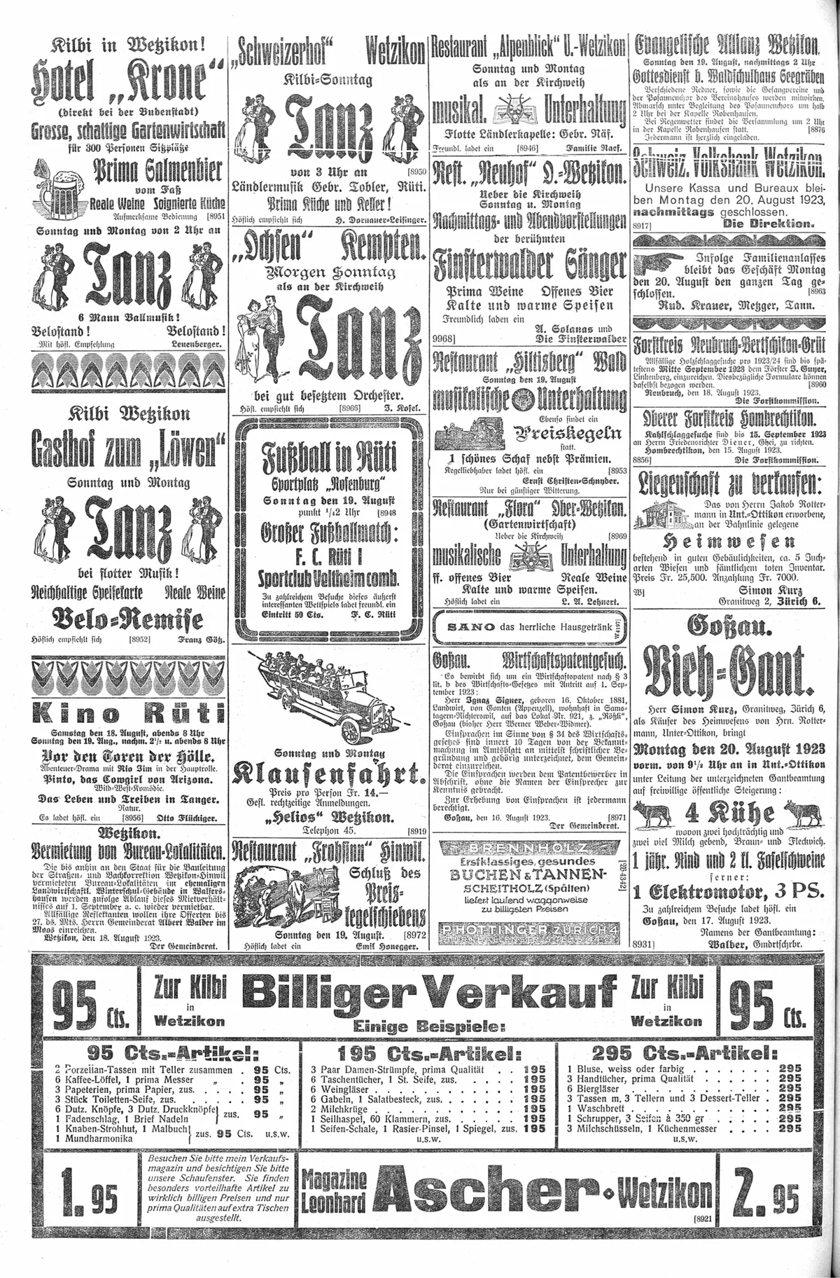Alte ZO Ausgabe vom 18. August 1923